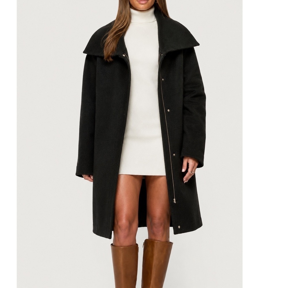 Jones New York Black Trench Winter Coat
